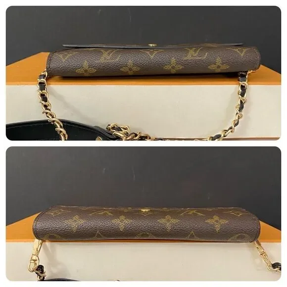 Louis Vuitton Monogram Trifold Wallet to Shoulder Crossbody Bag 💼 LT04 - Picture 12 of 14